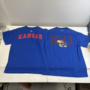 PAIR Kansas Jayhawks Shirt Adult M Medium Blue Red Kansas Basketball Mens